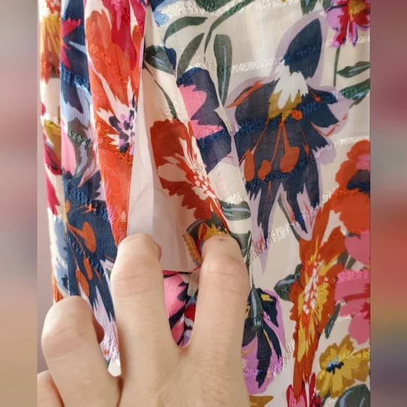 NWT Maggy London Floral Printed Halter Maxi Dress w/ Waist Tie, Size 8 - Picture 12 of 17